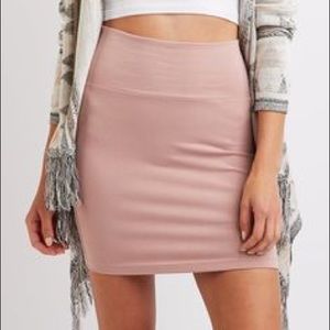 Charlotte Russe Mini Pencil Skirt Pink